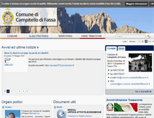 Tablet Screenshot of comune.campitellodifassa.tn.it